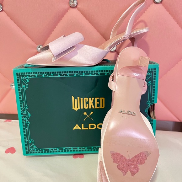 Aldo WICKED Blush Pink Heels with Bow Accent - Picture 6 of 8